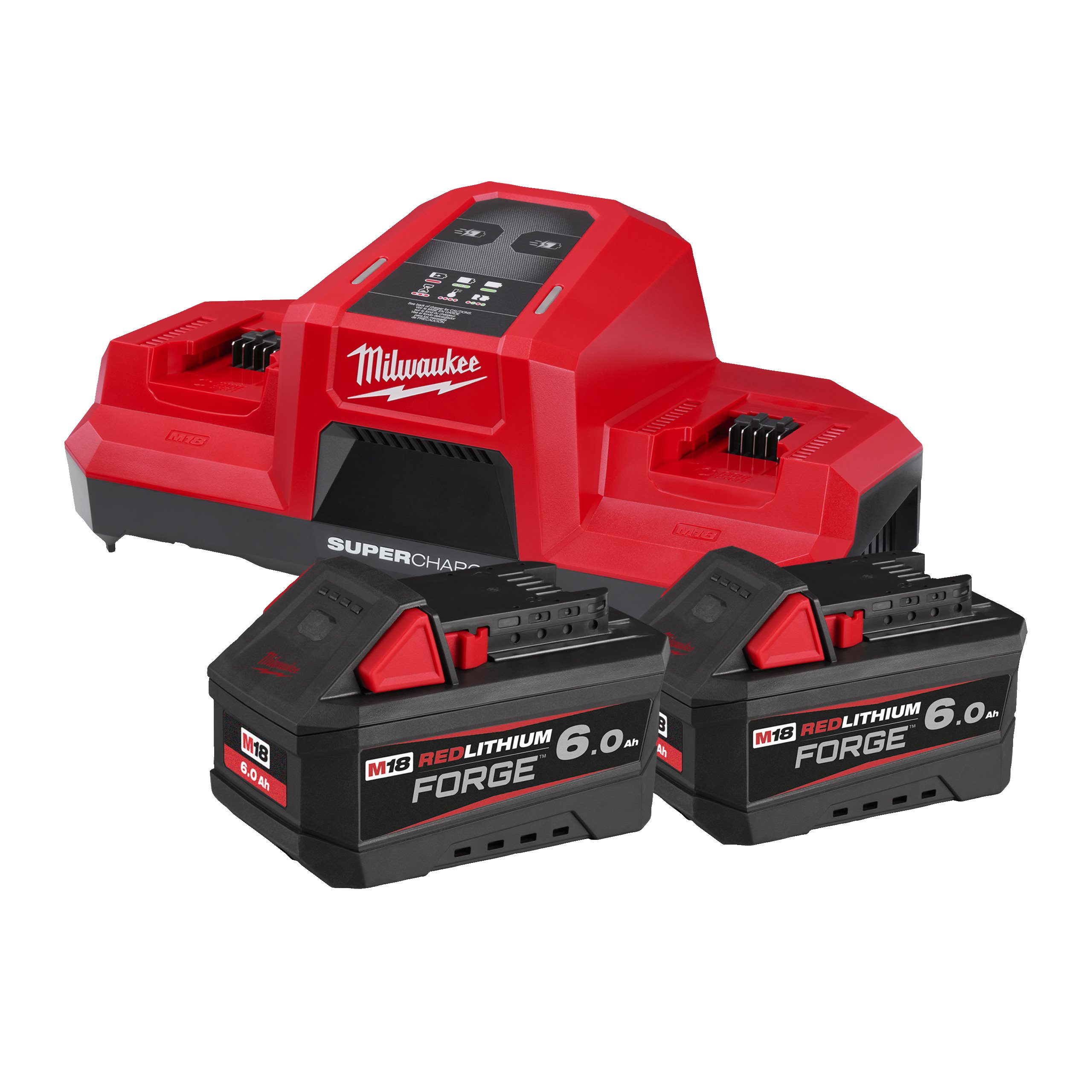 Milwaukee M18 ForgeNRG-602 - Kit 2 baterias M18 FORGE 6.0Ah + carregador - 4933498549