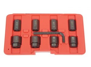 Jogo extrator e aplicador de pernos 9pcs