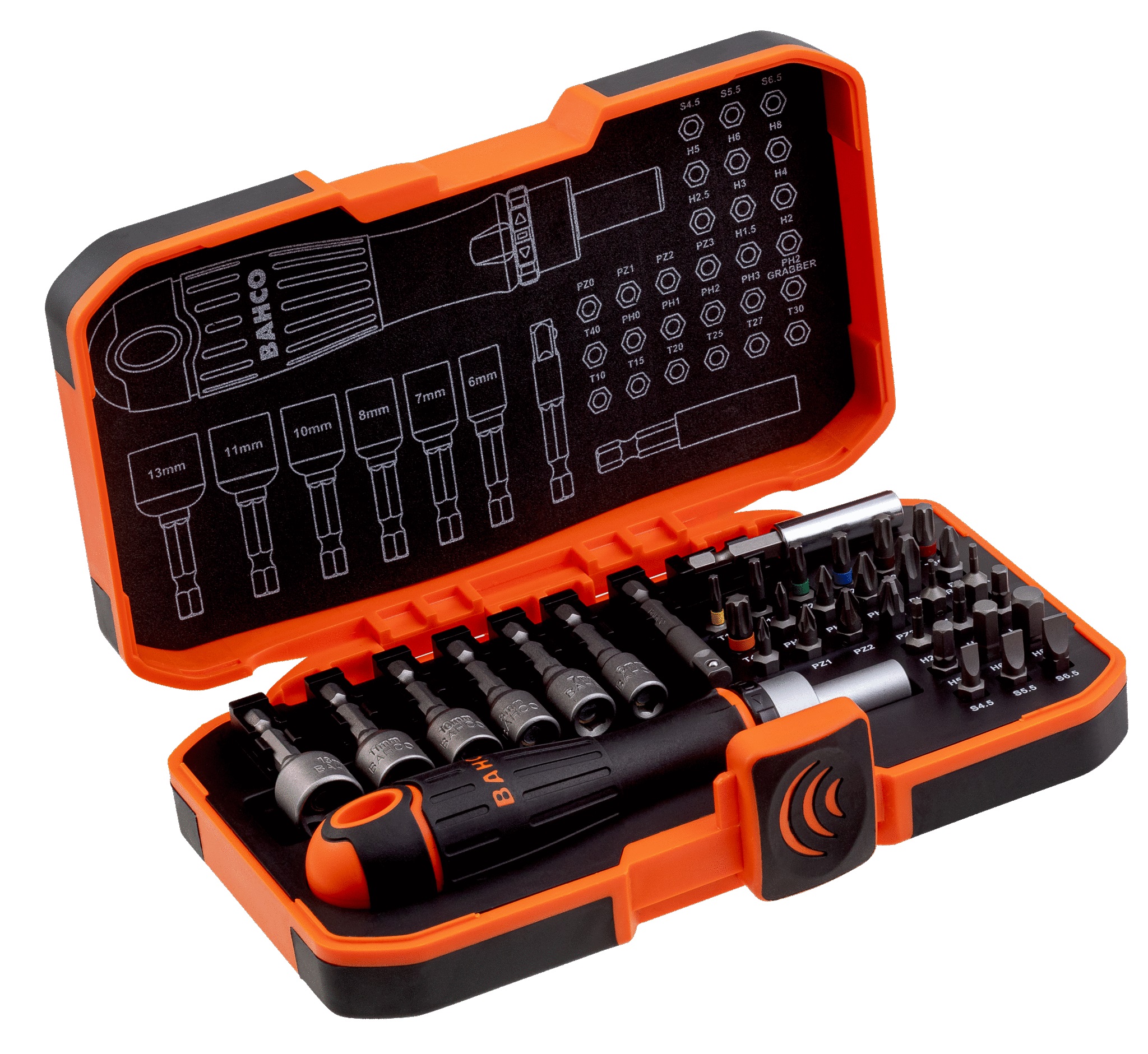 Bahco – conj. bits + chave (36 pç) – 59/s36bcr