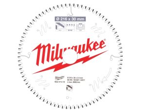 Milwaukee – disco ms alum. 216x30x2,4×80 tcg neg. – 471319