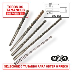 Milwaukee - brocas sds-plus 4 laminas - mx4