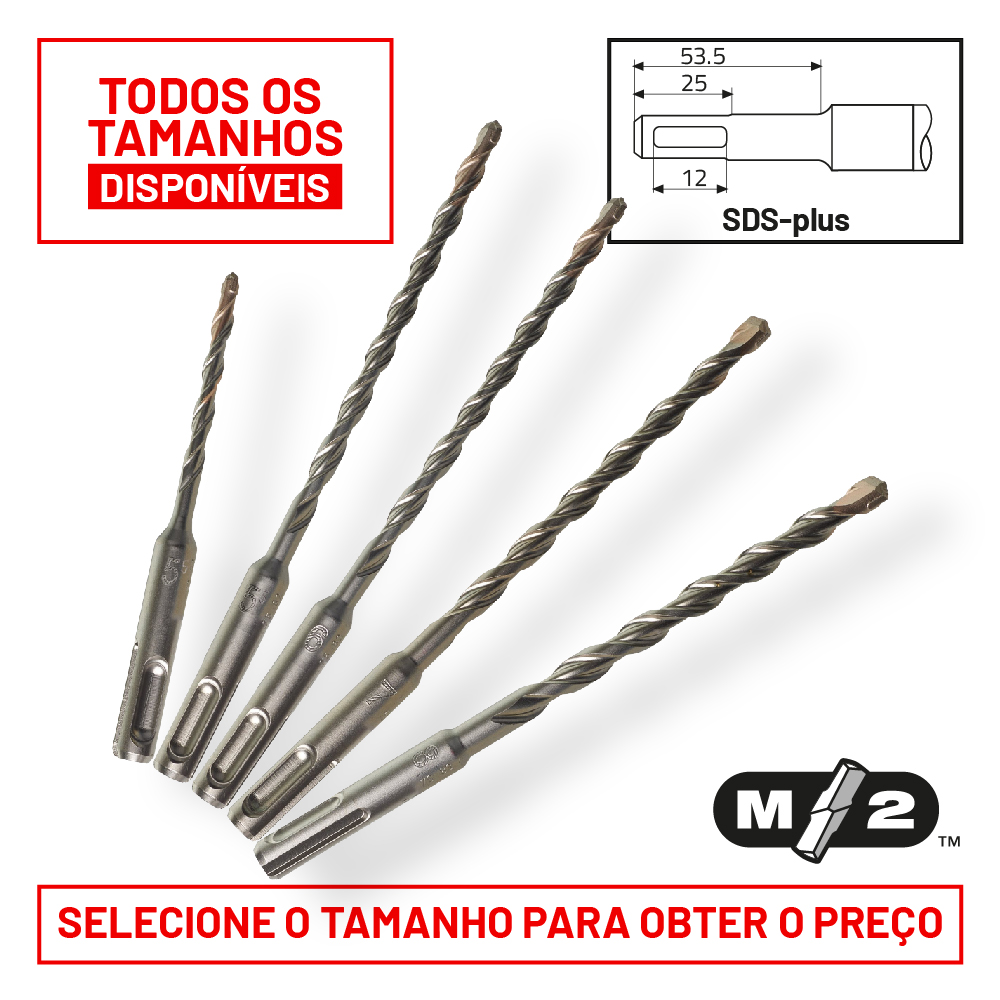 Milwaukee - brocas sds-plus 2 laminas - m2