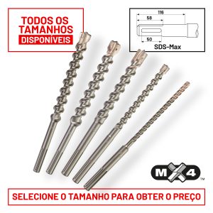 Milwaukee - broca sds-max 4 lâminas - mx4