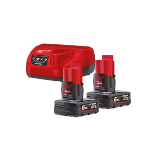 Milwaukee m12 nrg-402 – carregador + 2 baterias 12v – 4933459211