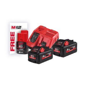 Milwaukeem18 hnrg-552 – kit 2 bat. 5.5ah hight output m18