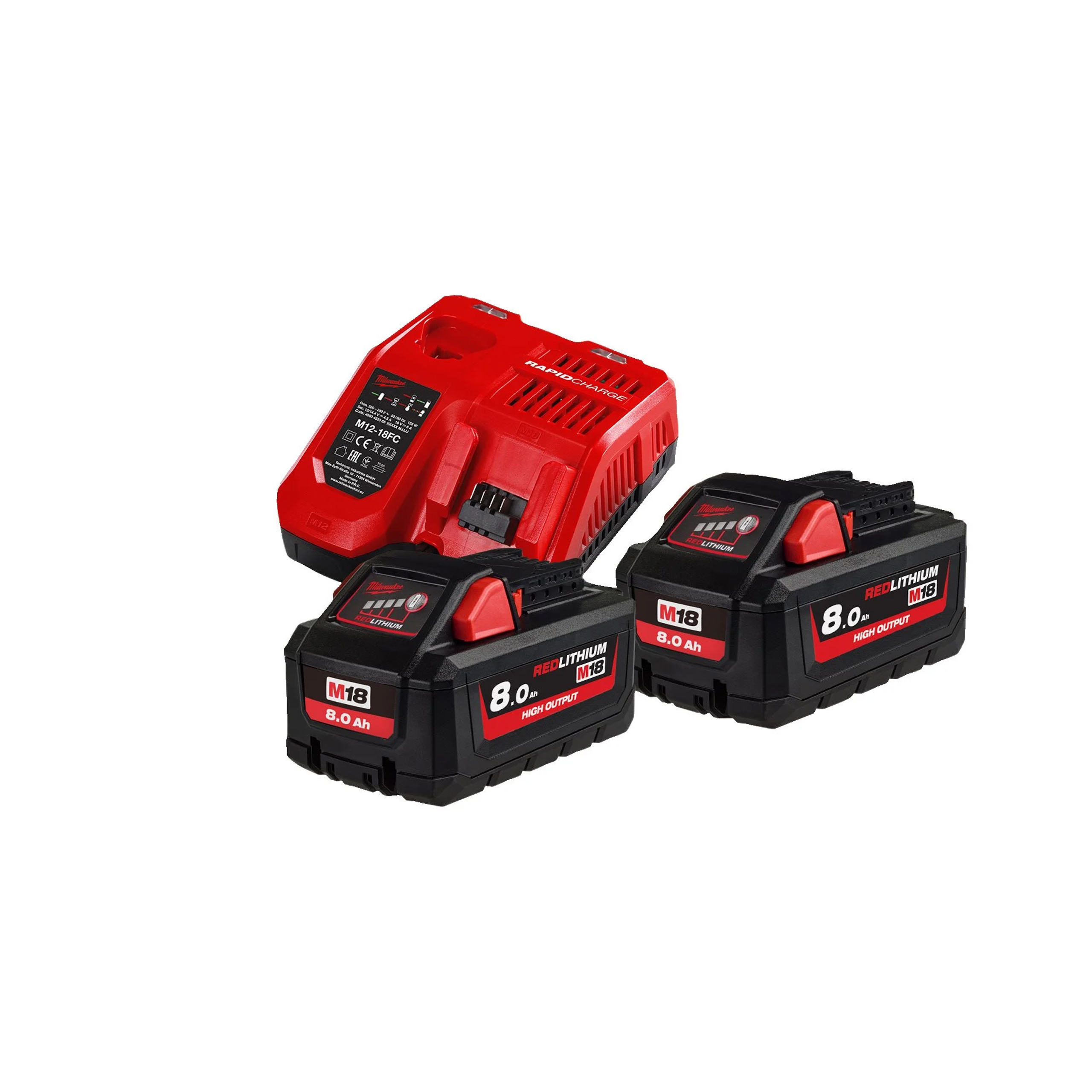 Milwaukeem18 hnrg-802 – kit 2 bat. 8.0ah hight output m18