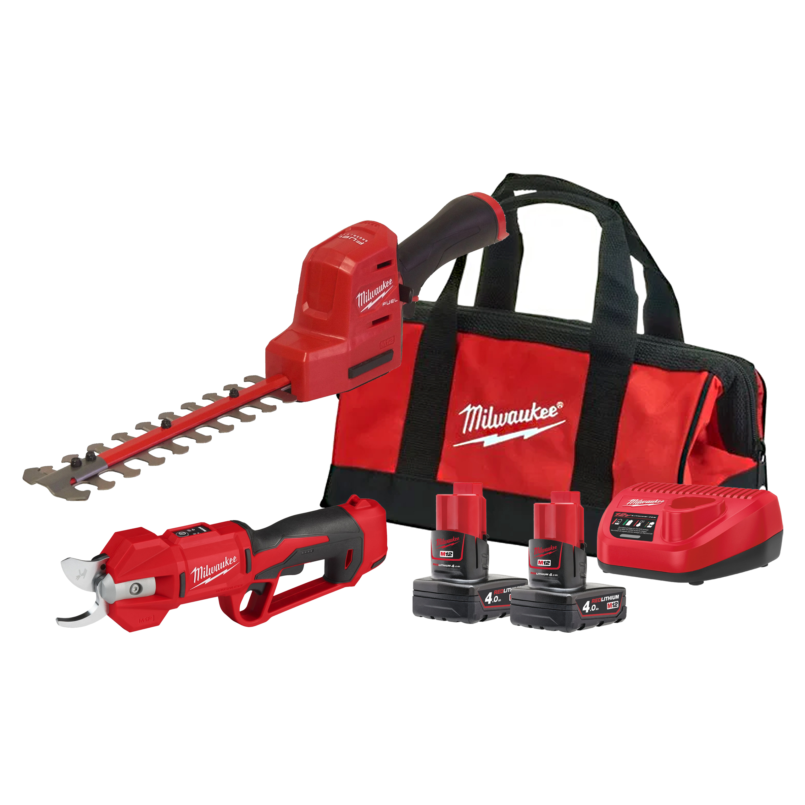Milwaukee M12 FHT20 - Corta-sebes M12 FUEL com lâmina de 20 cm