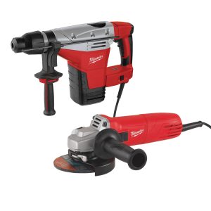 Milwaukee k 545 s martelo comb. + ag10-125ek rebarbadora