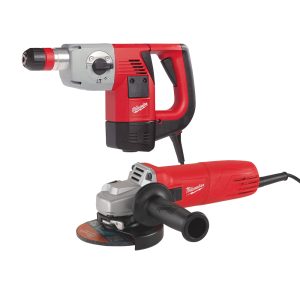 Milwaukee plh 32 xe martelo comb. + ag10-125ek rebarbadora