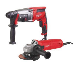 Milwaukee ph 26 t martelo comb. + ag10-125ek rebarbadora