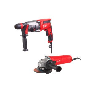 Milwaukee ph 26 tx martelo comb. + ag10-125ek rebarbadora