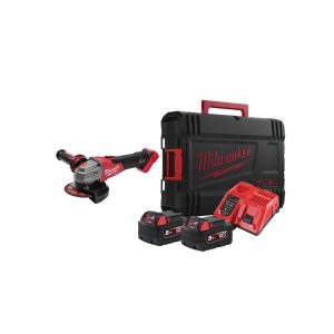 Milwaukee m18 fsag125xb – rebarbadora de acabamentos m18 fuel 125mm com travão e interruptor de bloqueio