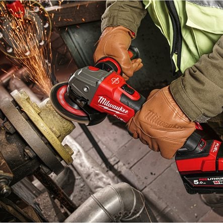 Milwaukee M18 FSAGV125XB - Rebarbadora de acabamentos M18 FUEL 125 mm com travão e interruptor de bloqueio