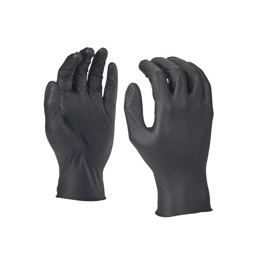 Milwaukee – luvas descartáveis de nitrilo grip – caixa c/ 50 unid.