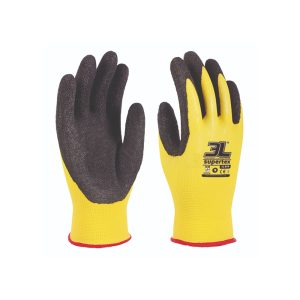3l supertex – luva em látex com forro de nylon sem costuras – categoria ii – sl-010