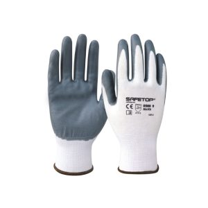 Safetop nitri-fit – luva de nitrilo com suporte em poliéster – categoria ii – g156b