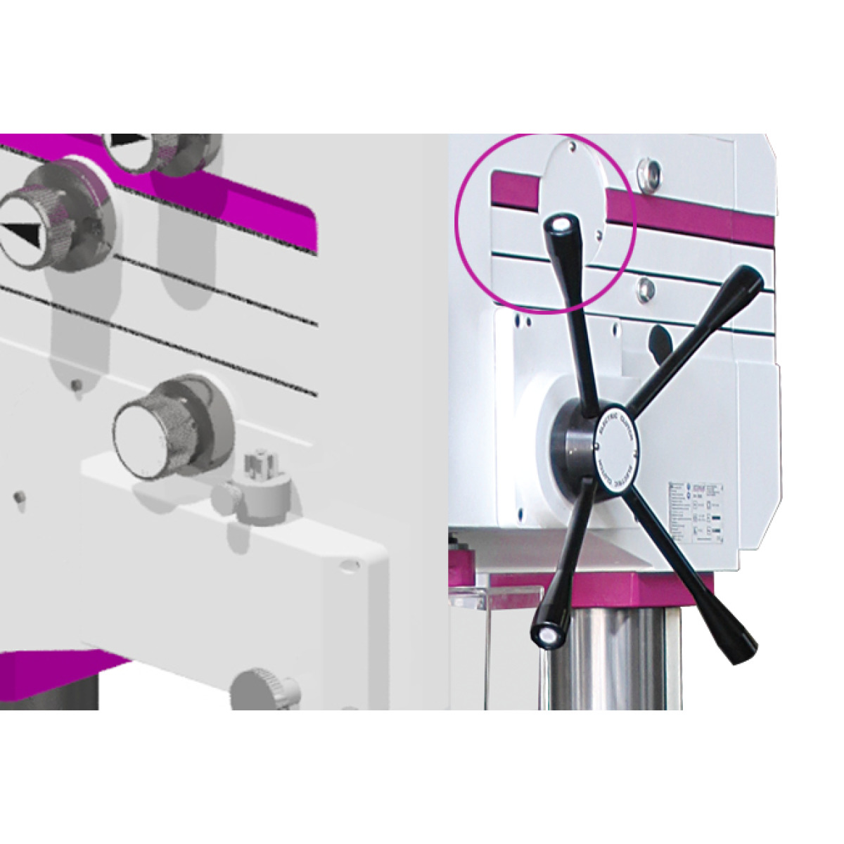 Optimum DH 35G / DH 35V / DH 45V / DH 55G / DH 55V - Engenho de furar de coluna OPTIdrill 400V