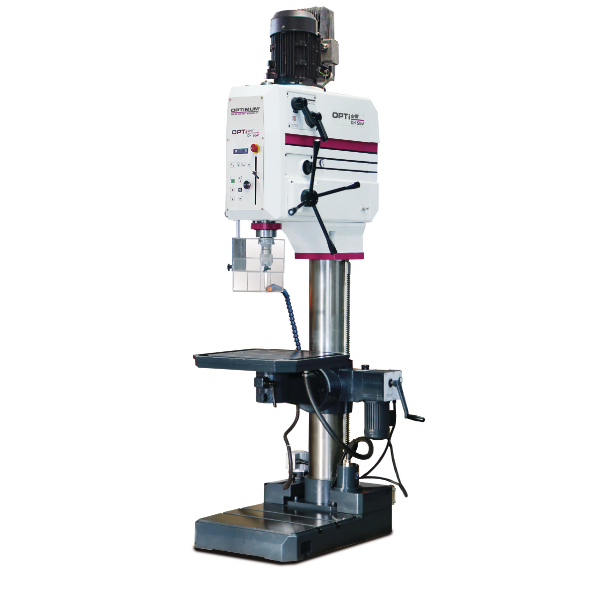 Optimum DH 35G / DH 35V / DH 45V / DH 55G / DH 55V - Engenho de furar de coluna OPTIdrill 400V