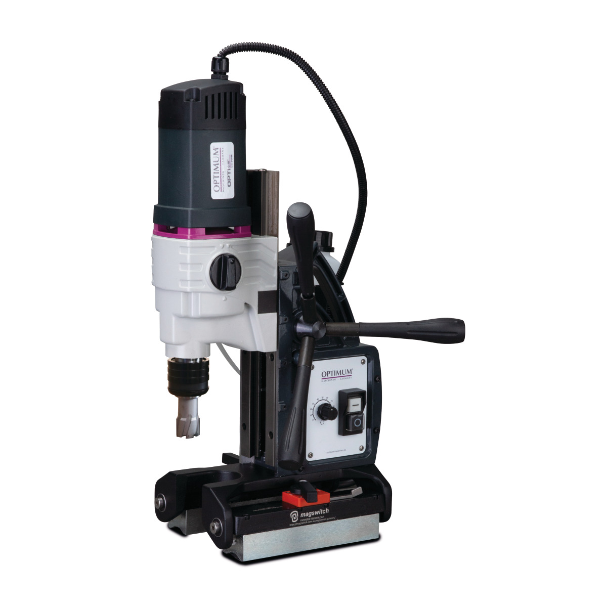 Optimum DM 38VF / DM 38VF plana / DM 50PM - Máquina de furar com base magnética OPTIdrill 230V