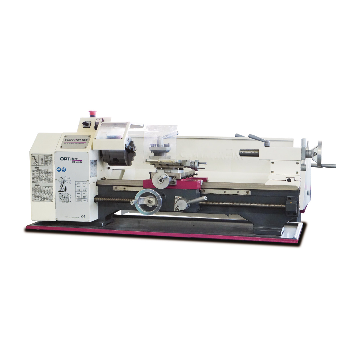 Optimum TU 2406 / TU 2406V - Torno mecânico OPTIturn 125x550mm 230V/400V