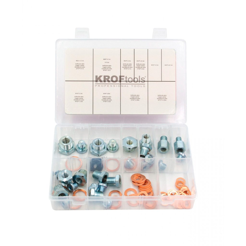 Kroftools 7000 – kit especial bujões carter 63pcs