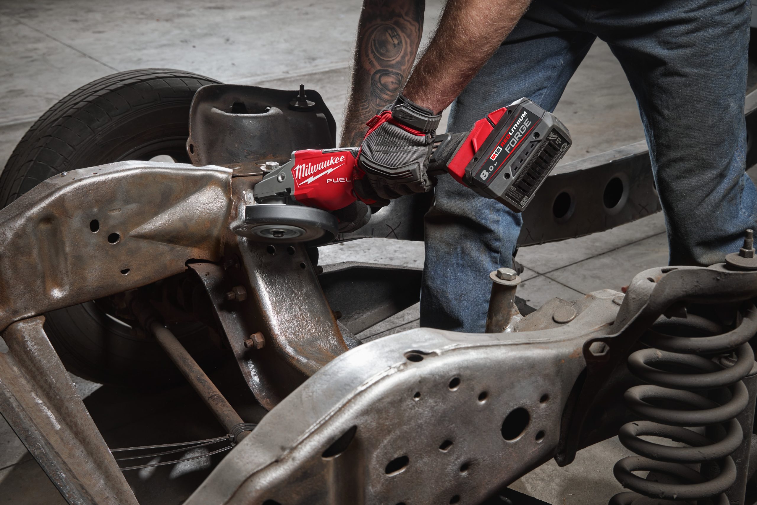 Milwaukee M18 FHSAG125XPDB2 - Rebarbadora de alto rendimento M18 FUEL 125 mm com travão e interruptor de alavanca