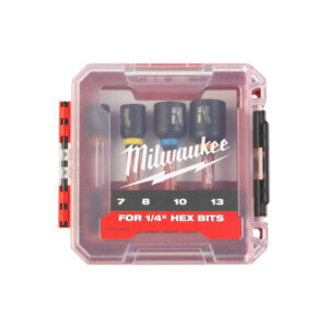 Milwaukee – estojo 4 chv cx shockwave ¼” – 65mm – 492445