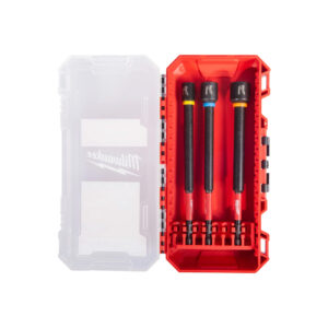 Milwaukee – estojo 3 chv cx shockwave ¼” – 150mm – 499426