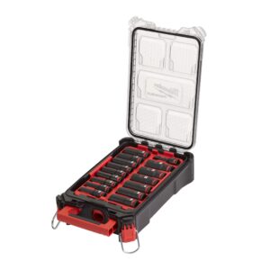 Milwaukee – Estojo com chaves de caixa de impacto PACKOUT