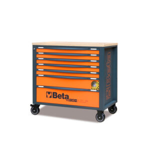 Beta RSC24AXLP/7 – Carro de 7 gavetas com sistema de anti-iclinação e plano de trabalho em madeira