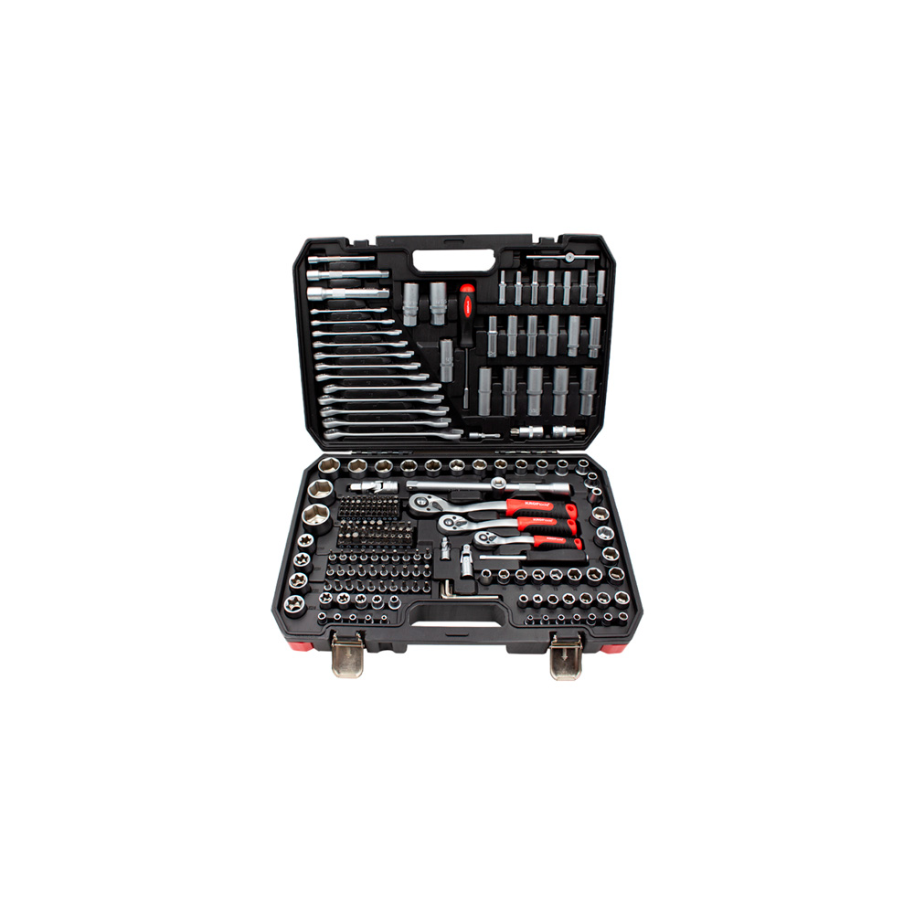 Kroftools 2218 – jogo chaves de caixa – 1/4″ – 3/8″ – 1/2″ – 218 peças