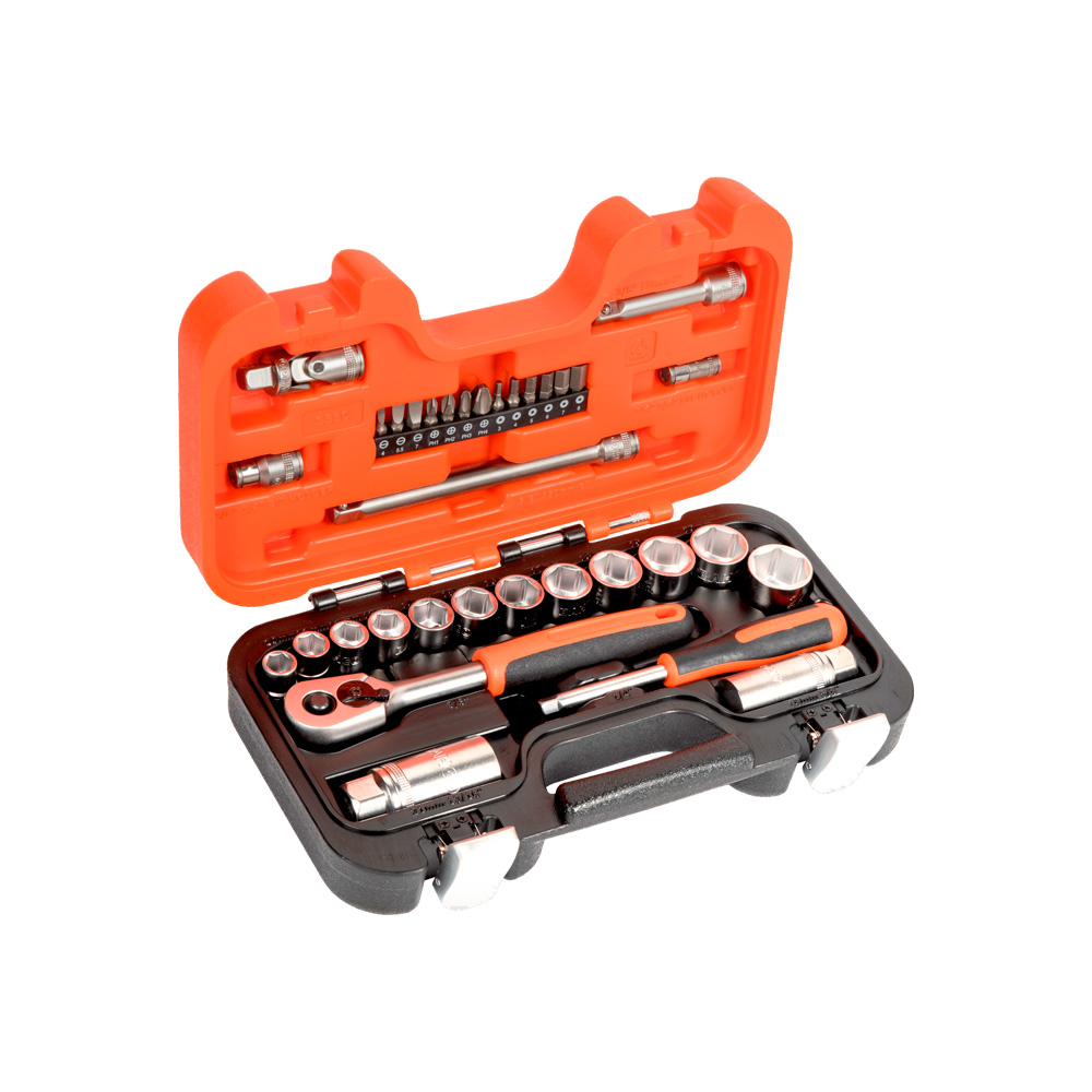 Bahco s330 – jogo chaves caixa – 1/4″ – 3/8″ – 33 peças