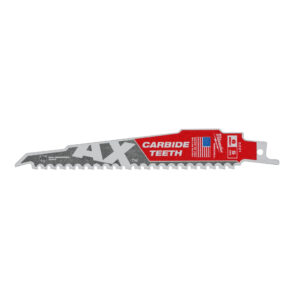 Milwaukee – Lâminas para Serra de Sabre Heavy Duty AX CARBIDE – Madeira com pregos