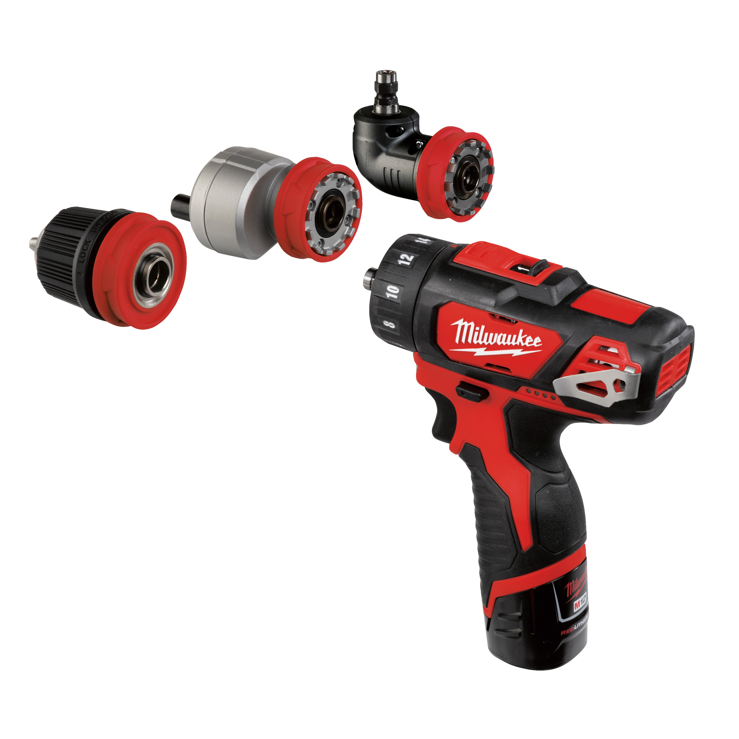 Milwaukee M12 BDDXKIT-202C - Berbequim aparafusador subcompacto M12 com bucha destacável - 4933447836
