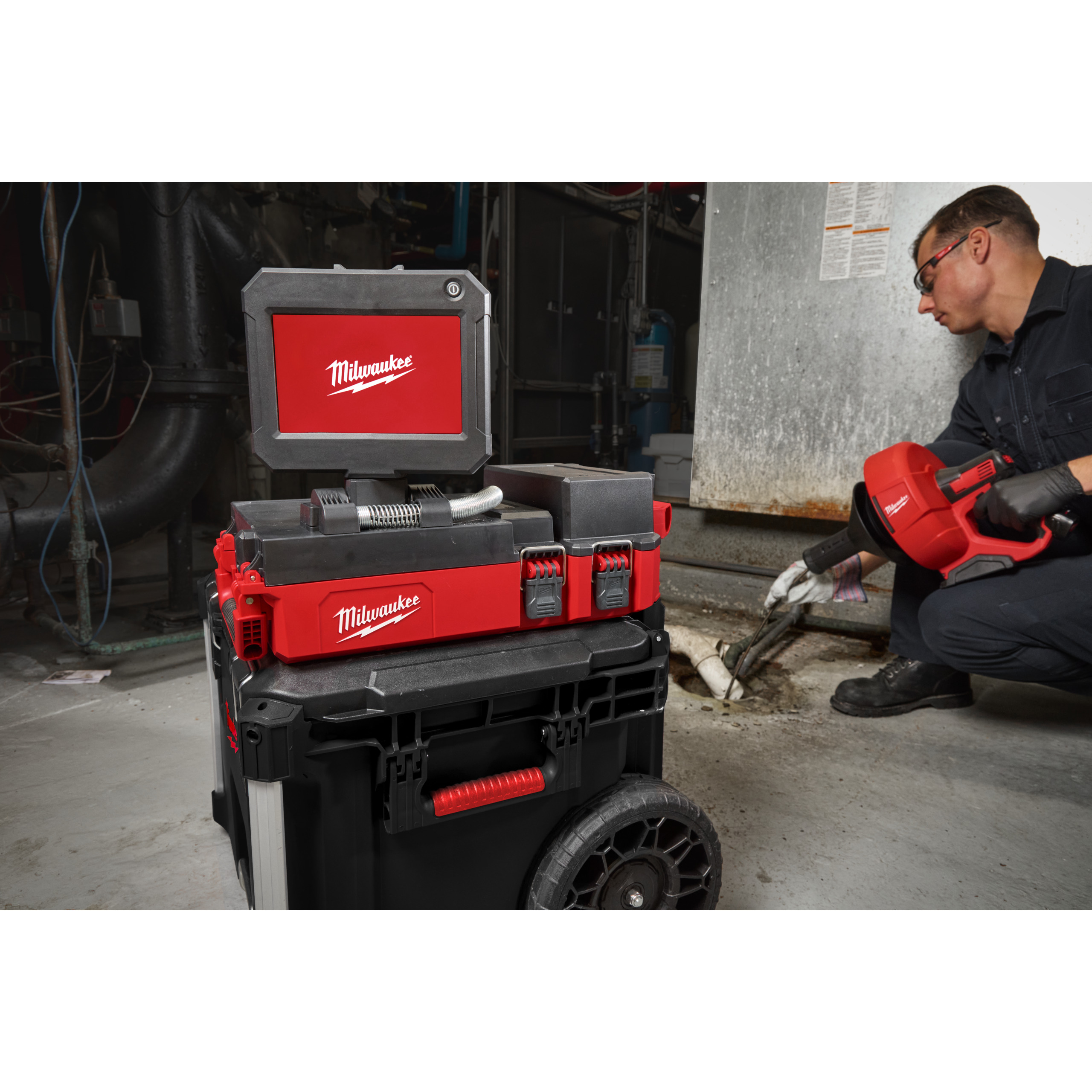 Milwaukee M12 POSIC-0 - Câmara de inspeção de canalizações M12 PACKOUT com ecrã de 7″ - 4933498371