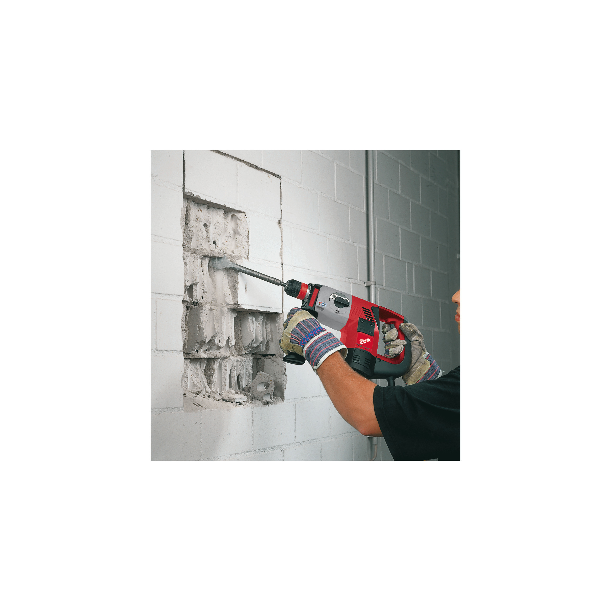 Milwaukee PLH 32 XE + AG 10-125 EK - Kit martelo combinado SDS-Plus FIXTEC 3 modos 32mm desenho em L e rebarbadora de acabamentos 1000W 125mm - 4933400069 + 4933451220