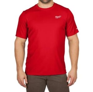 Milwaukee WW SS RD – T-Shirt de trabalho WORKSKIN Vermelha