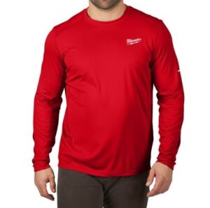 Milwaukee WW LS RD – Sweatshirt de trabalho WORKSKIN Vermelha