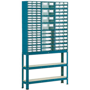 SUC – Suporte Simples para Estantes Metalo-Plásticas Nº 1 a 4 – 3 Filas, Pés Altos – 11520