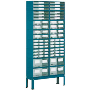 SUC – Suporte Simples para Estantes Metalo-Plásticas Nº 5 a 8 – 2 Filas, Pés Baixos – 11620