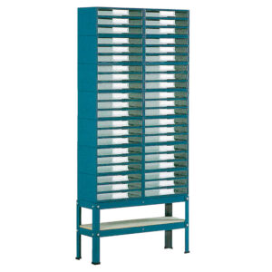 SUC – Suporte Simples para Estantes Metalo-Plásticas Nº 5 a 8 – 2 Filas, Pés Médios – 11630