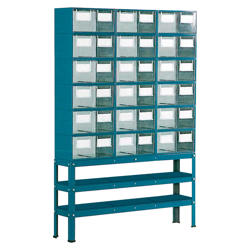 SUC – Suporte Simples para Estantes Metalo-Plásticas Nº 5 a 8 – 3 Filas, Pés Altos – 11670