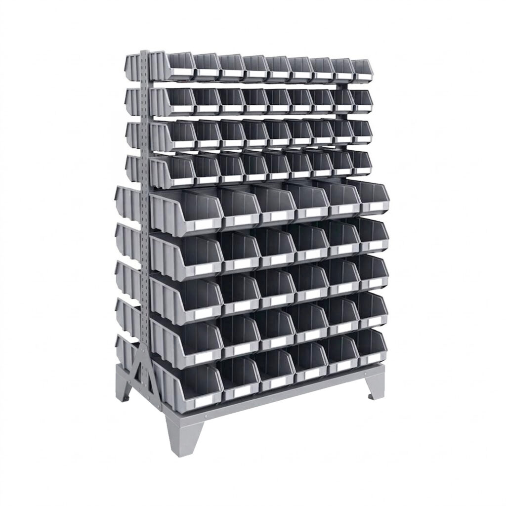 SUC – Suporte Duplo com Pés Metálicos para Caixas de Stock – Mod. 132 AB – 920x600x1420mm – 21340