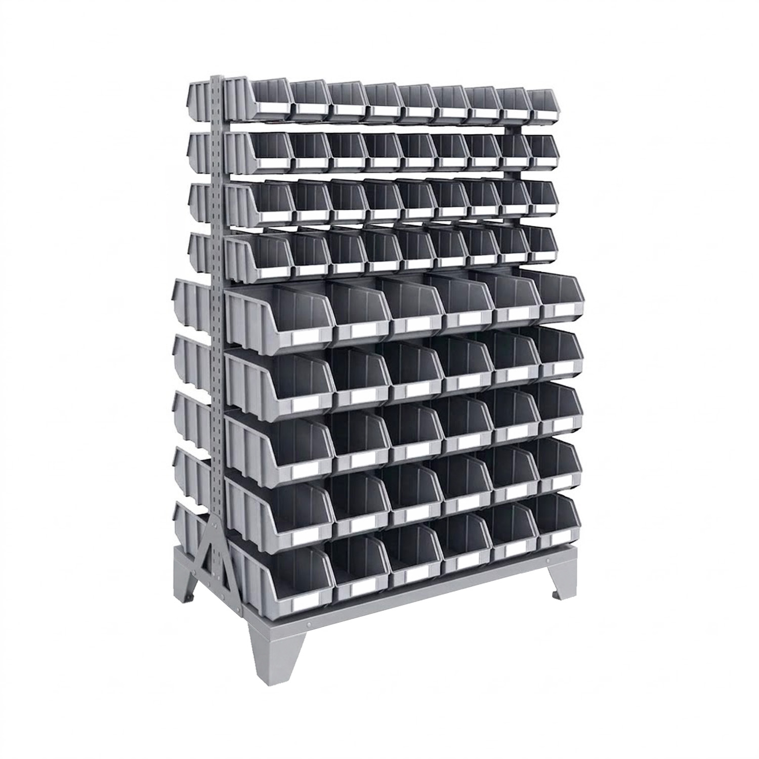 SUC – Suporte Duplo com Pés Metálicos para Caixas de Stock – Mod. 132 AB – 920x600x1420mm – 21340
