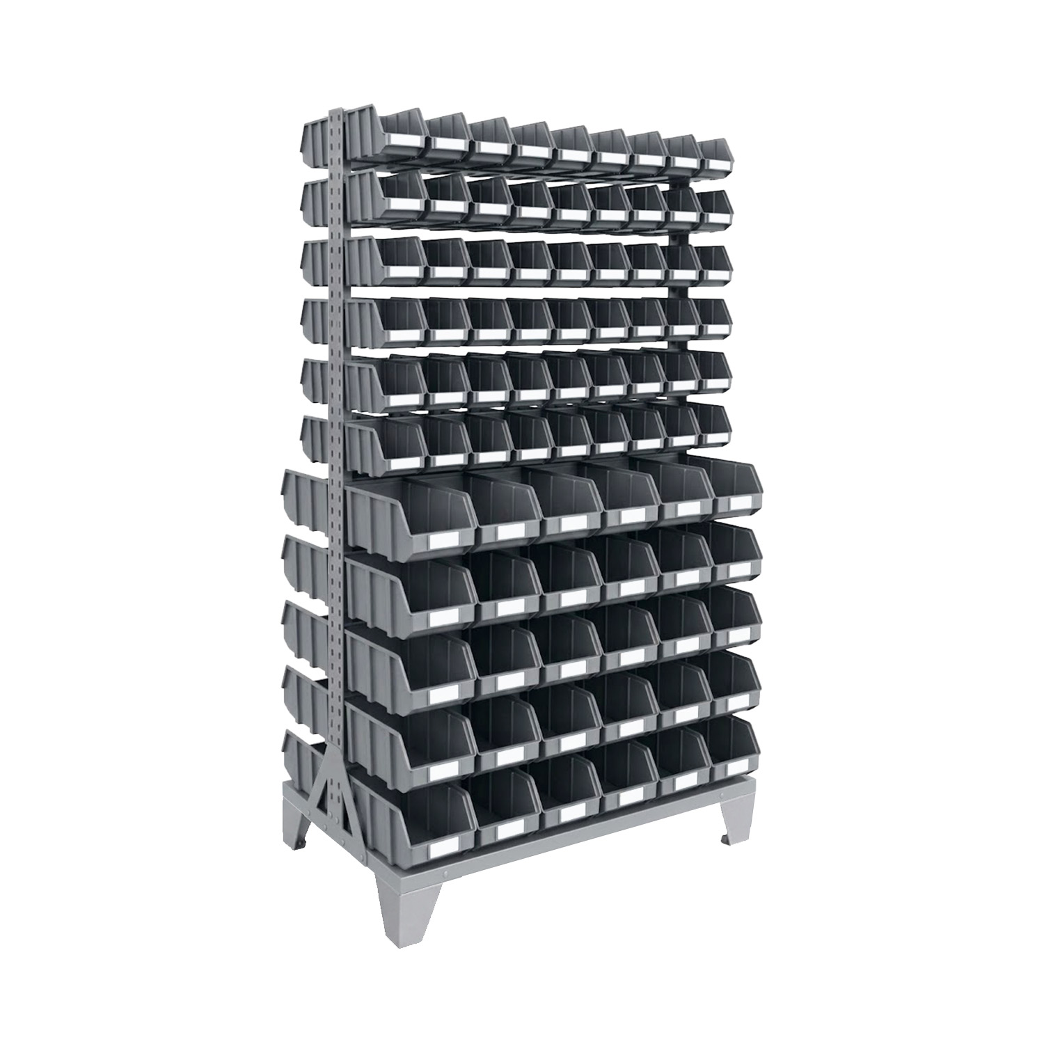 SUC – Suporte Duplo com Pés Metálicos para Caixas de Stock – Mod. 168 AB – 920x600x1670mm – 21350