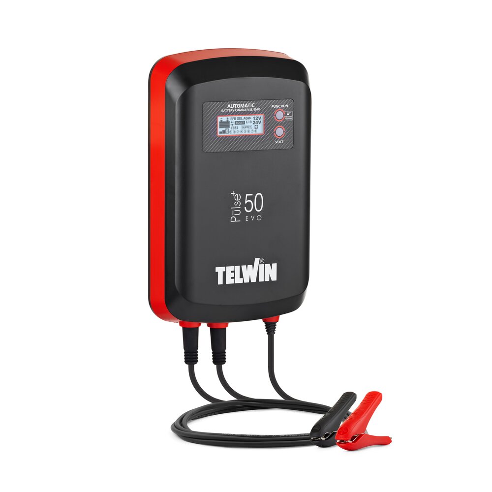 Telwin Pulse 30 / 50 EVO - Carregador e testador de baterias Pulse Tronic 12/24V com ecrã LCD
