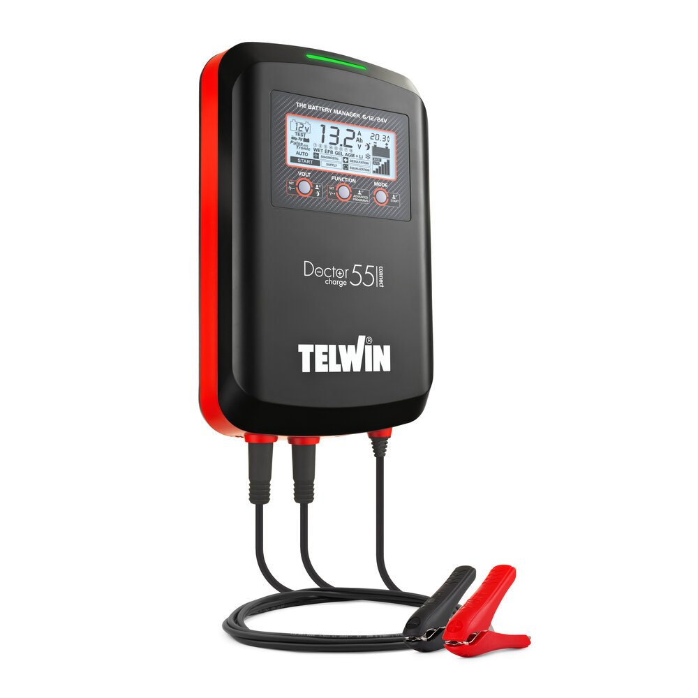 Telwin Doctor Charge 50 / 55 Connect - Carregador e gestor de baterias profissional 6/12/24V