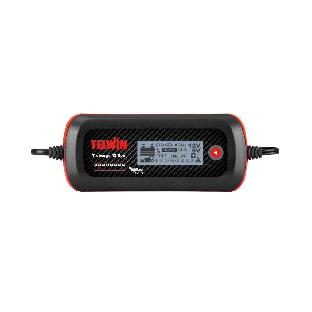 Telwin T-Charge 12 / 20 / 26 EVO - Carregador e testador de baterias Pulse Tronic com ecrã LCD