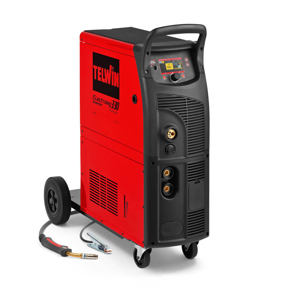 Telwin Electromig 330 Wave / 330 Wave Aqua - Aparelho de soldar inverter MIG-MAG pulsado, MMA e TIG DC trifásico 400V 300A