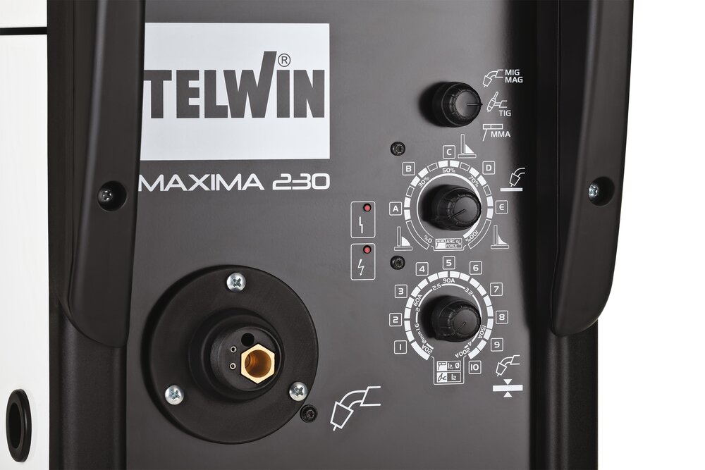 Telwin Maxima 230 Synergic / Maxima 270 - Aparelho de soldar inverter MIG-MAG, MMA e TIG DC 230V 220 a 250A